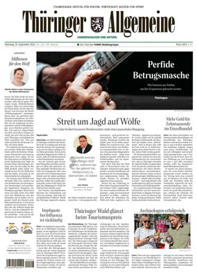 Cover of Thuringer Allgemeine (Sonderhausen und Artern)