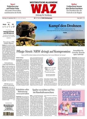 Cover of Westdeutsche Allgemeine Zeitung (Duisburg)