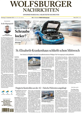 Cover of Wolfsburger Nachrichten (Wolfsburg-Gifhorn)