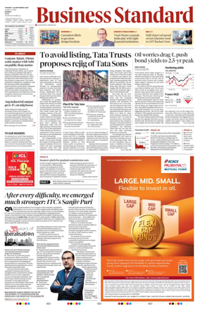 Cover of Business Standard