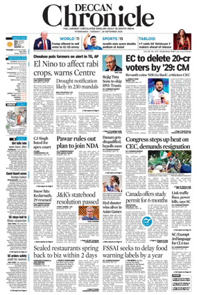 Cover of Deccan Chronicle