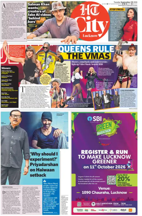 Cover of Hindustan Times (Lucknow) - Live