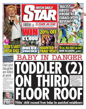Cover of Irish Daily Star