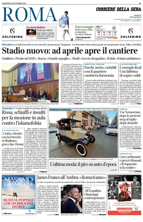Cover of Corriere della Sera (Roma)