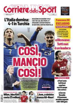 Cover of Corriere dello Sport