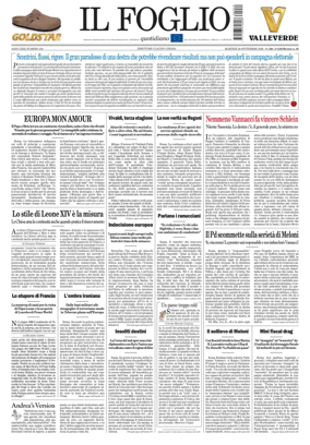 Cover of Il Foglio Quotidiano