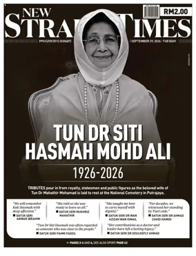Cover of New Straits Times