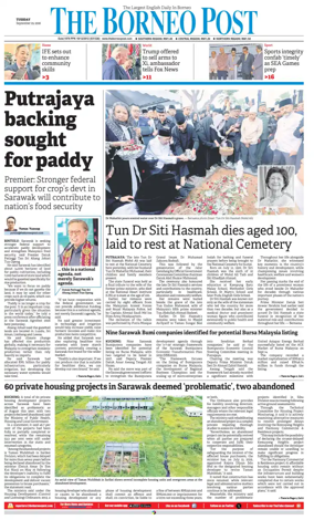 Cover of The Borneo Post (Sarawak)
