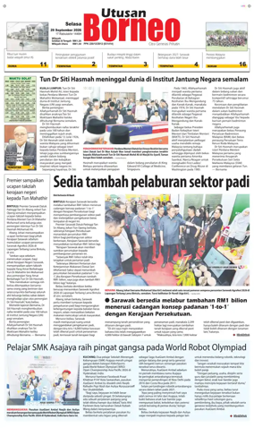 Cover of Utusan Borneo (Sarawak)