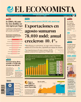 Cover of El Economista (Mexico)