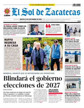 Cover of El Sol de Zacatecas