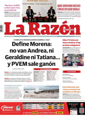 Cover of La Razon de Mexico