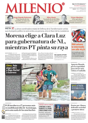 Cover of Milenio Monterrey