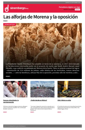 Cover of Sin Embargo Opinion