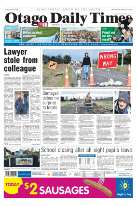 Cover of Otago Daily Times