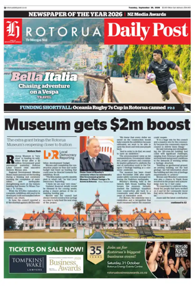 Cover of Rotorua Daily Post