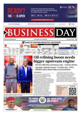 Cover of Business Day (Nigeria)