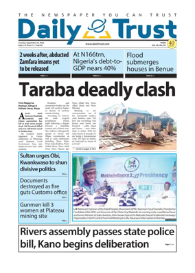 Cover of Daily Trust