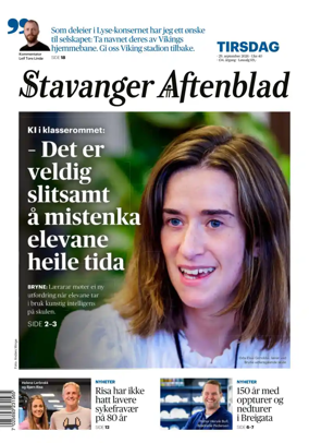 Cover of Stavanger Aftenblad
