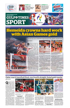 Cover of Gulf Times Sport