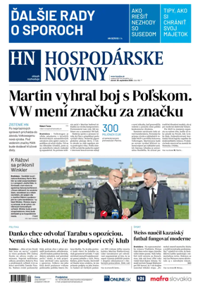 Cover of Hospodarske noviny