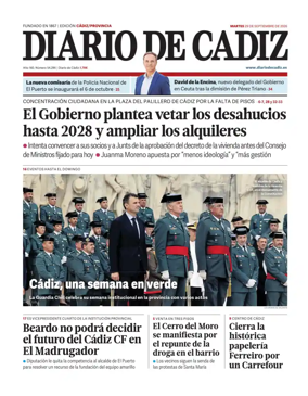 Cover of Diario de Cadiz
