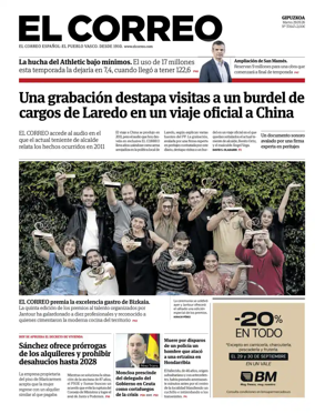 Cover of El Correo (Gipuzkoa)