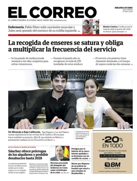 Cover of El Correo (Miranda de Ebro)