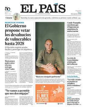 Cover of El Pais Madrid