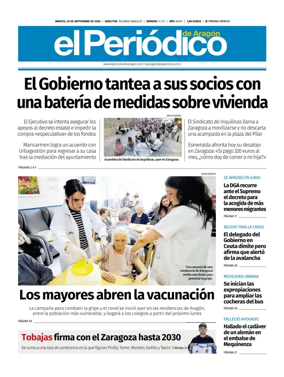 Cover of El Periodico Aragon
