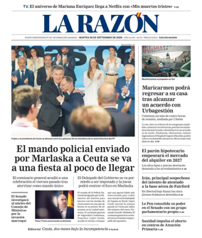 Cover of La Razon (Madrid)