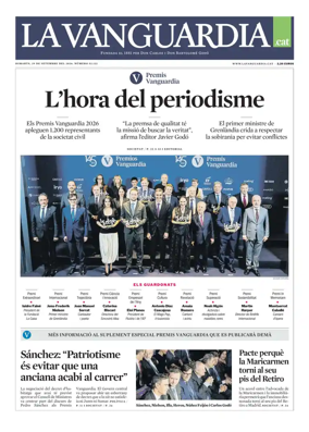 Cover of La Vanguardia (Catala)