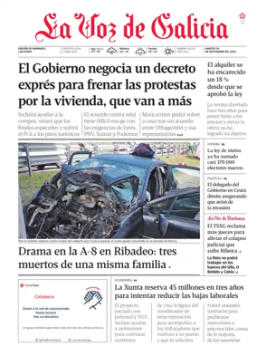 Cover of La Voz de Galicia (Barbanza)