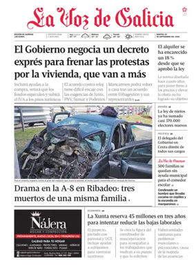 Cover of La Voz de Galicia (Ourense)