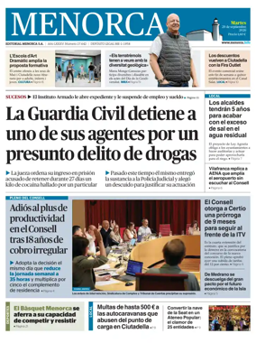 Cover of Menorca Diario Insular