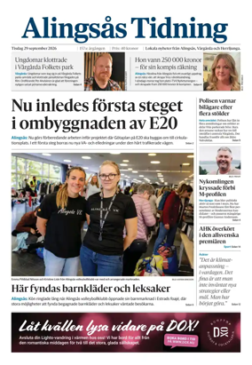 Cover of Alingsas Tidning