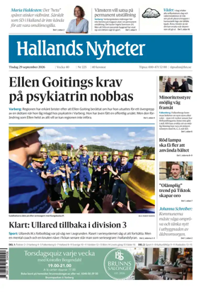 Cover of Hallands Nyheter