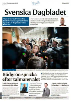 Cover of Svenska Dagbladet