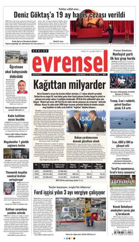 Cover of Evrensel Gazetesi