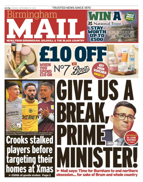 Cover of Birmingham Mail