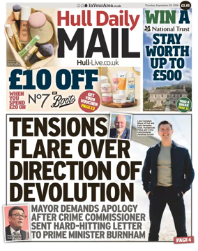Cover of Hull Daily Mail