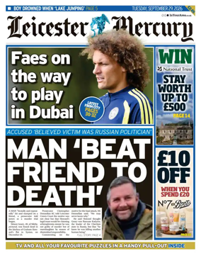Cover of Leicester Mercury