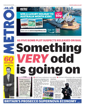 Cover of Metro (UK)