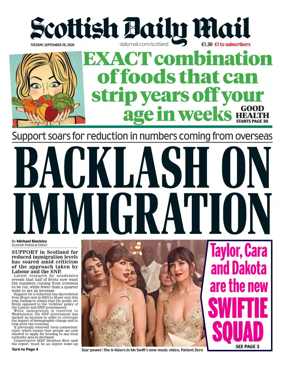 Cover of Scottish Daily Mail