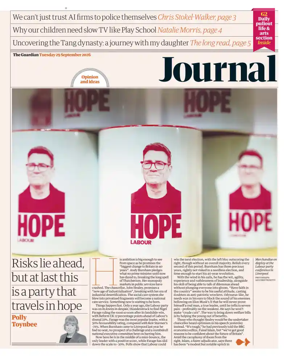 Cover of The Guardian e-paper Journal