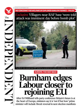 Cover of The Independent