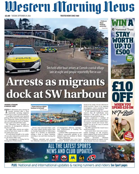 Cover of Western Morning News