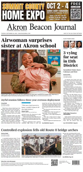Cover of Akron Beacon Journal