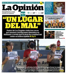 Cover of La Opinion