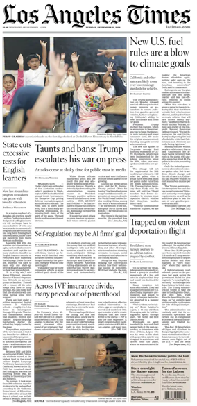 Cover of Los Angeles Times